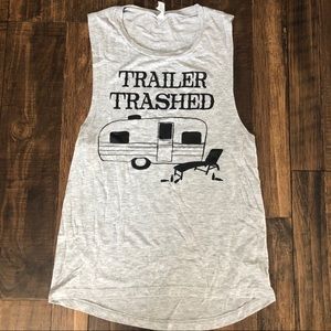 NWOT Trailer trashed muscle tank stagecoach